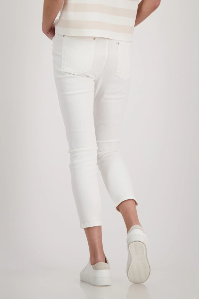 Jeans White With Rhinestones