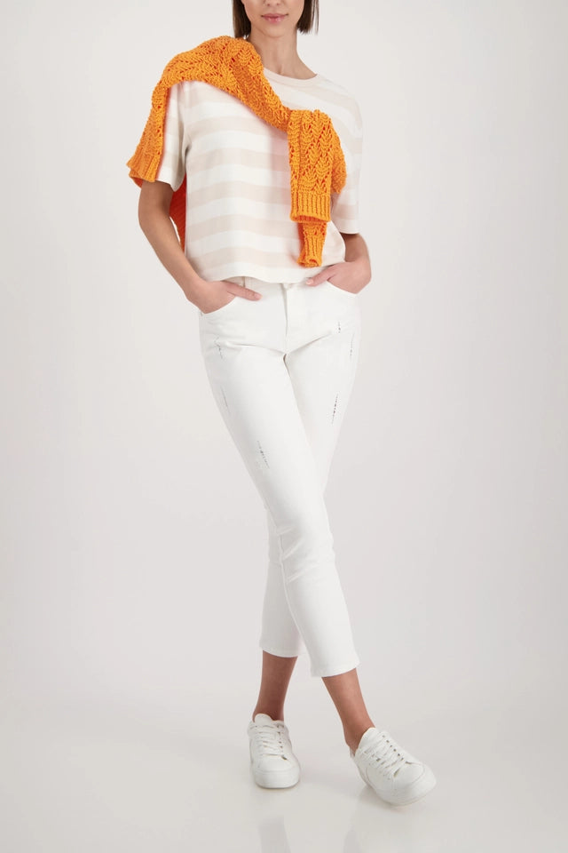 Jeans White With Rhinestones
