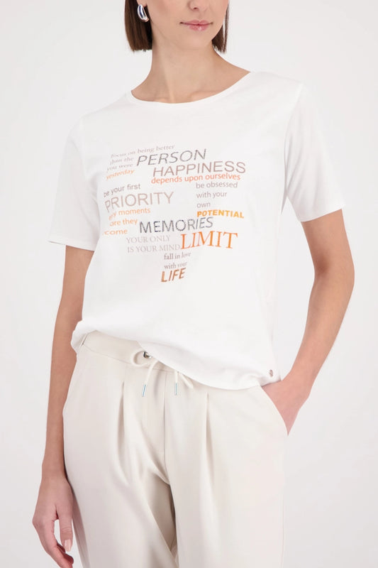 Off-white Top With Orange