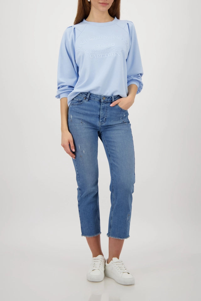 Jeans 7/8 With Rhinestones