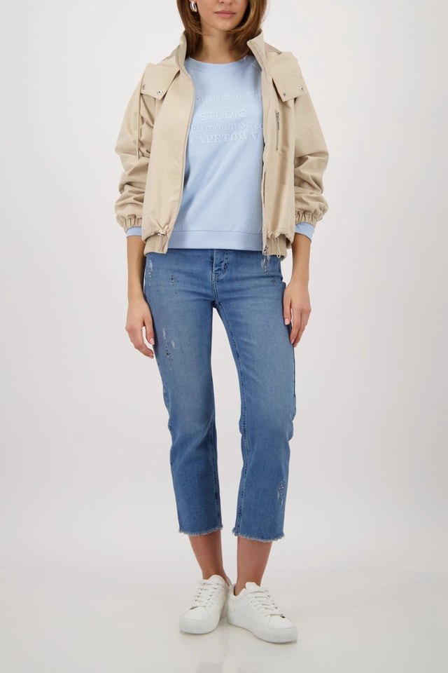 Jeans 7/8 With Rhinestones