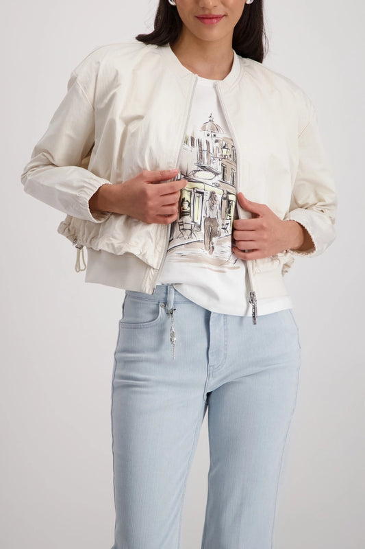 Champagne Beige Nylon Jacket