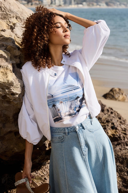 Nylon Jacket With Embroidery