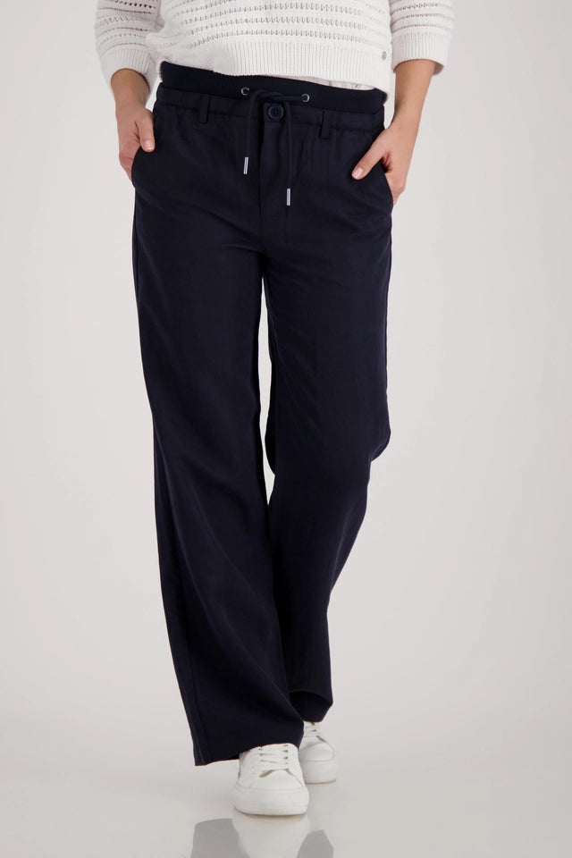 Navy Linen Trousers