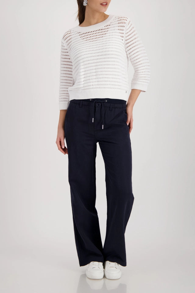 Navy Linen Trousers