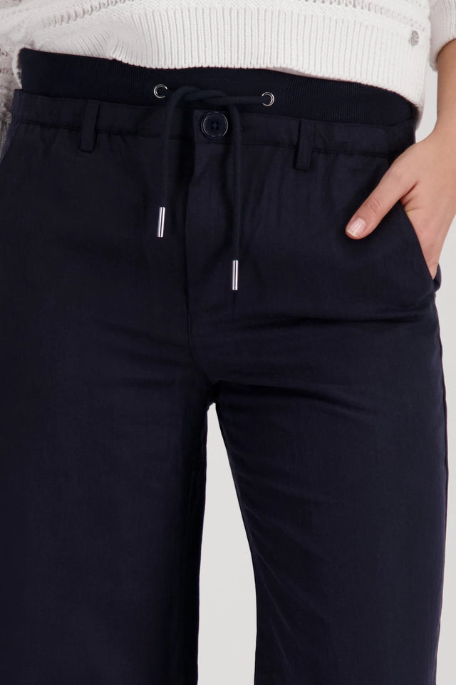 Navy Linen Trousers