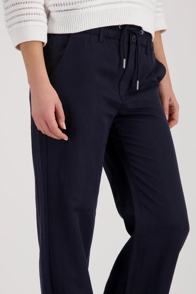 Navy Linen Trousers