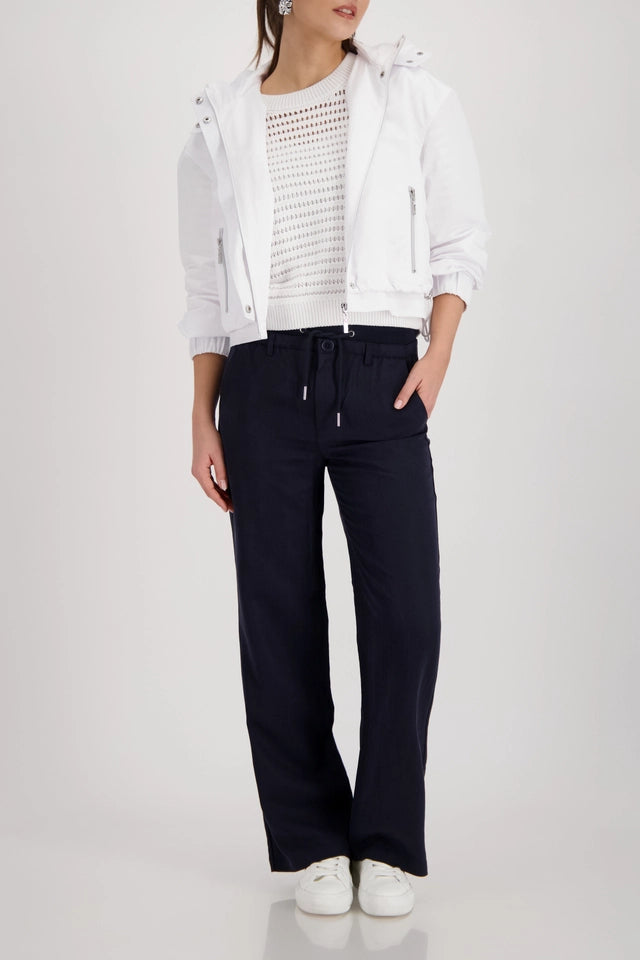 Navy Linen Trousers