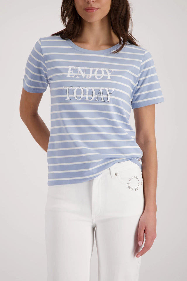 Blue T-shirt With Stripes
