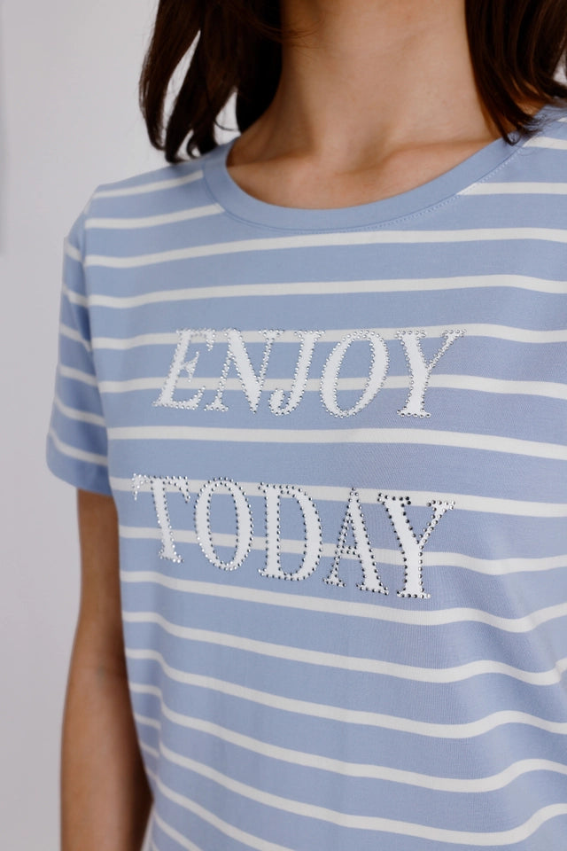 Blue T-shirt With Stripes