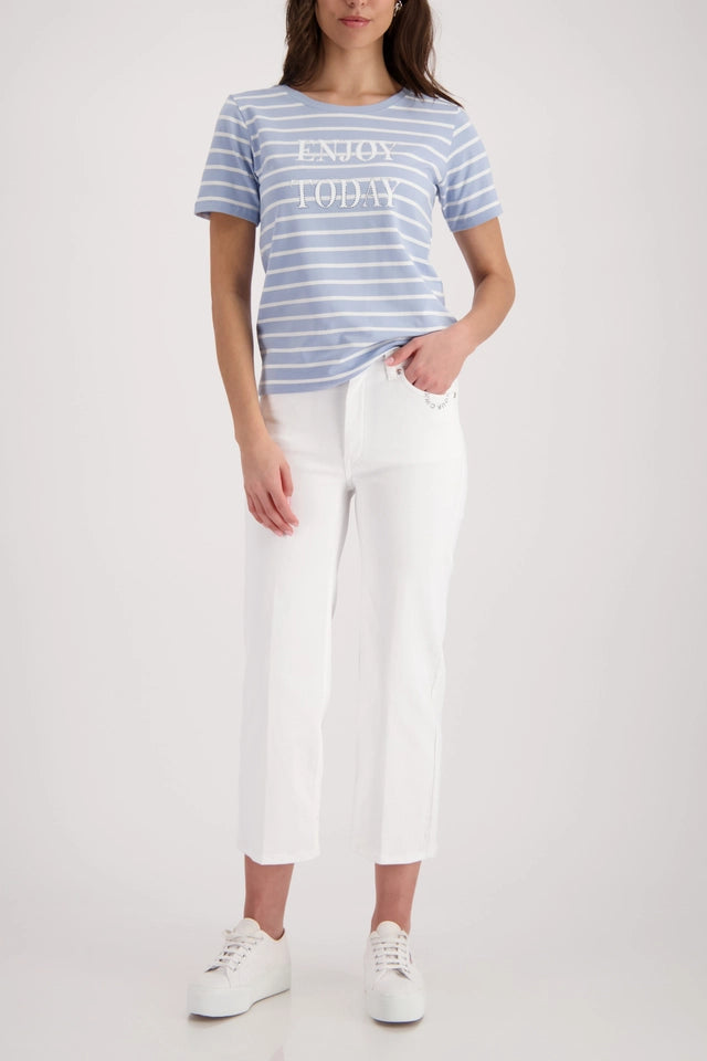Blue T-shirt With Stripes