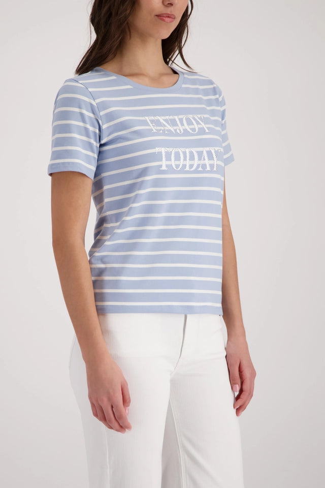Blue T-shirt With Stripes