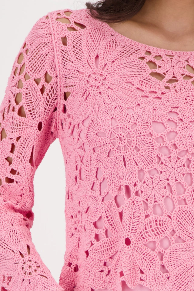 Jumper With Cornelly Crochet Pattern