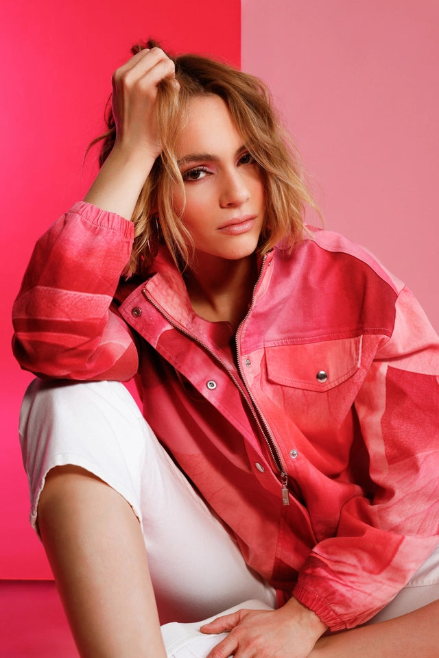 Jacket With Allover Pattern