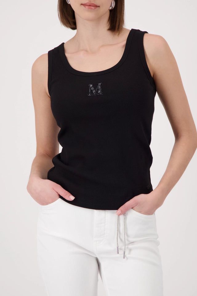 Black Top With Decorative Elements
