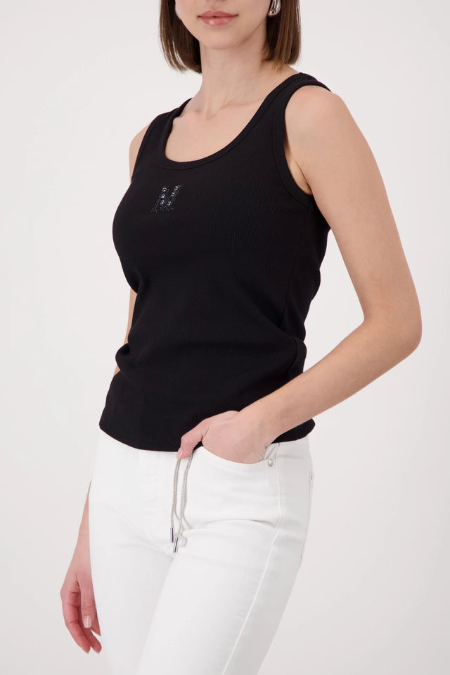 Black Top With Decorative Elements