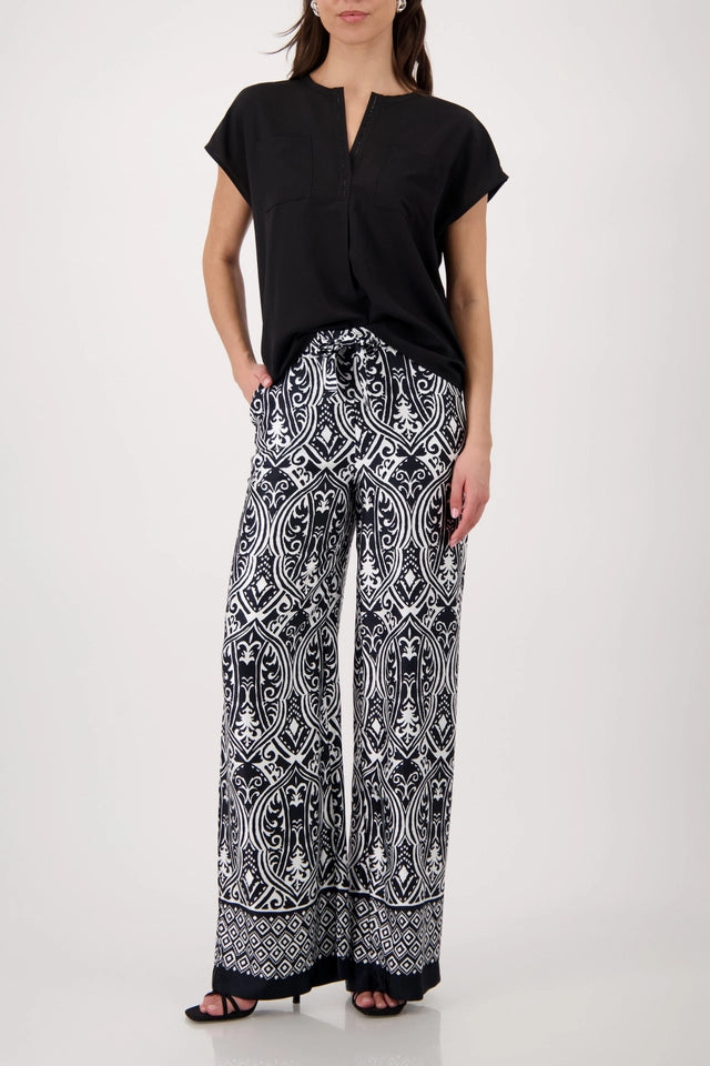 Black Blouse With Rhinestone Details