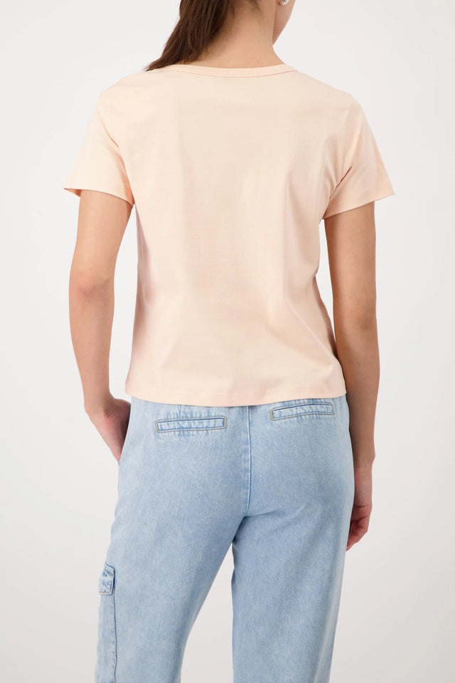 Peach City Print Top