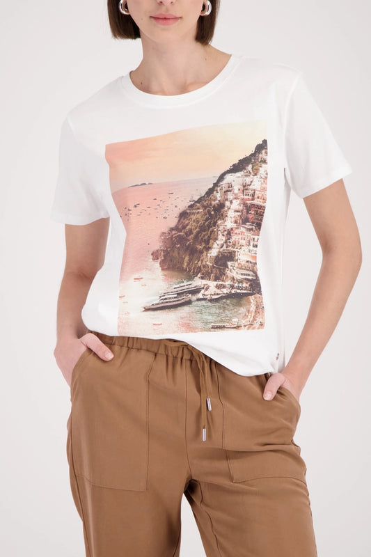 Top With Landscape Print