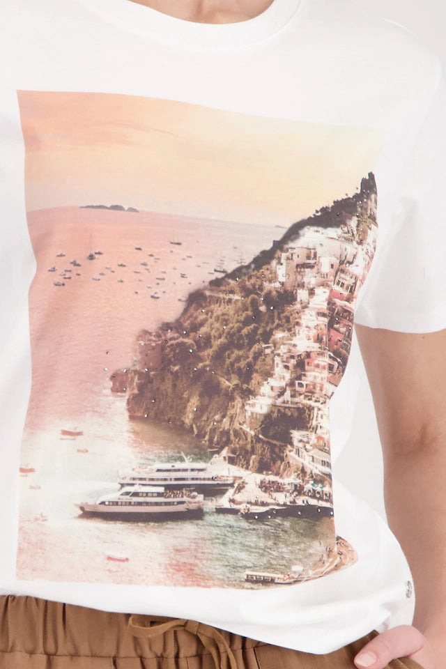 Top With Landscape Print