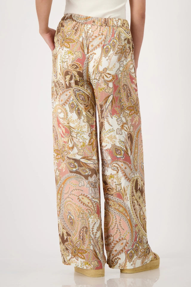 Peach And Paisley Prim Trousers