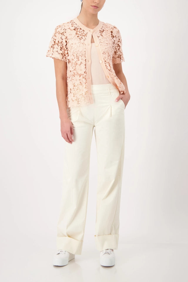 Cream Trousers With Cuff