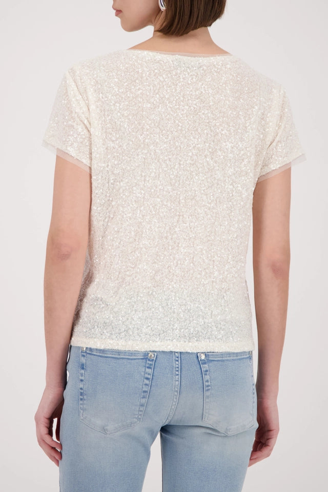 Cream Sparkle Top