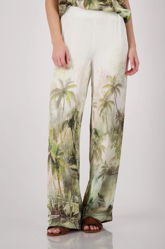 Cream Palm Trousers