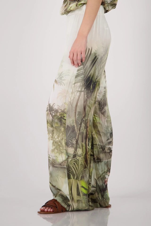 Cream Palm Trousers