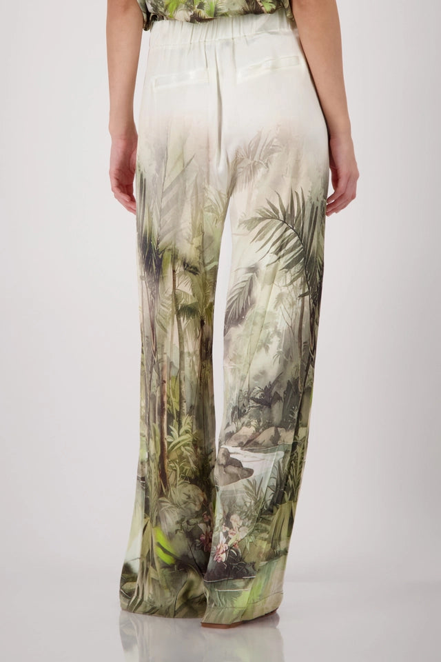 Cream Palm Trousers
