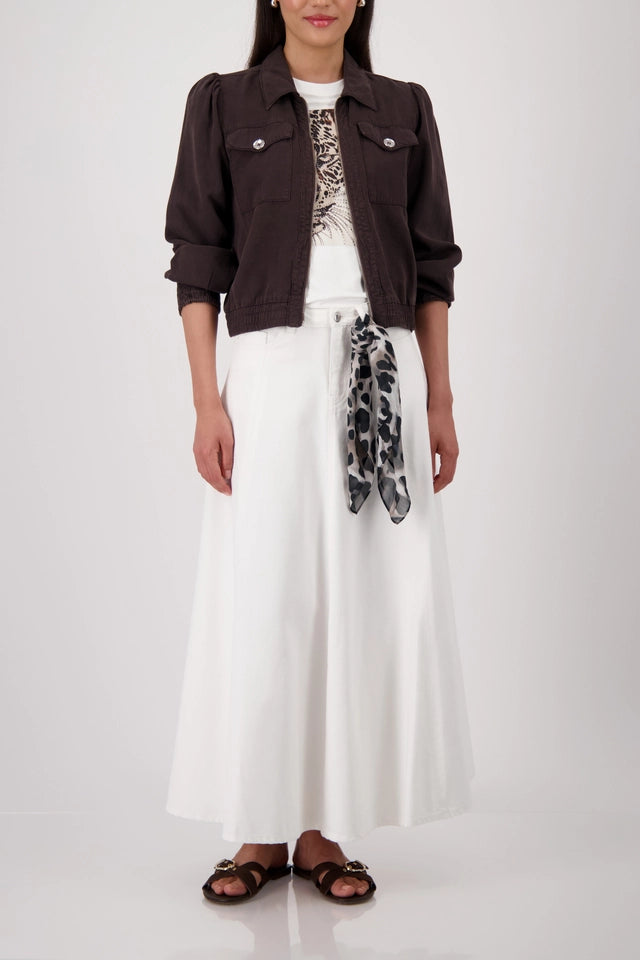 Cream Top With Leopard Pattern