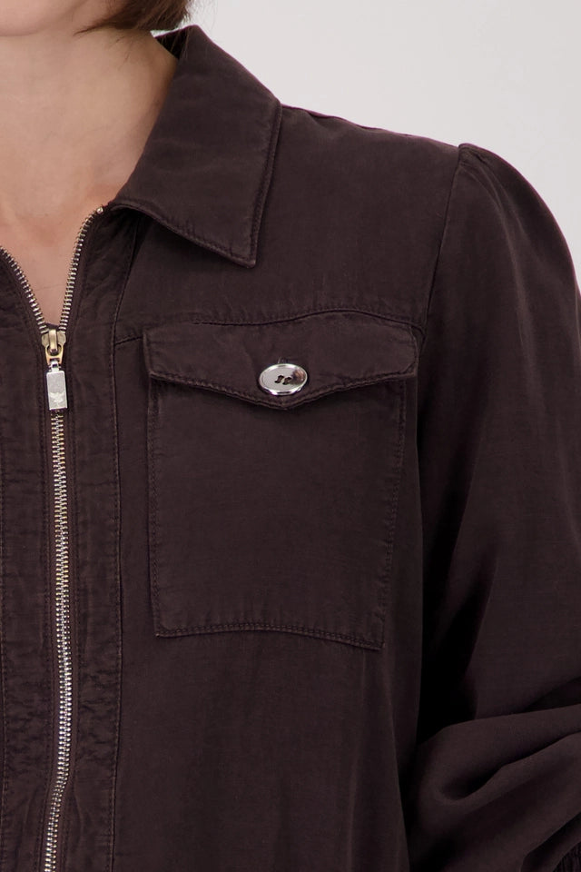 Brown Jacket With Decorative Buttons