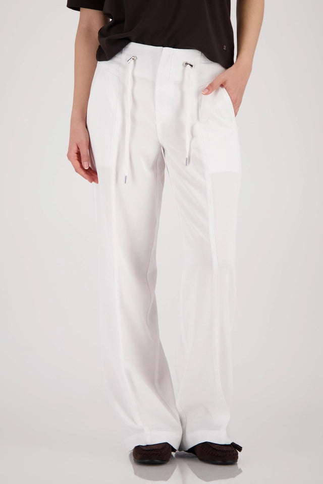 Cream Wide Leg Trousers