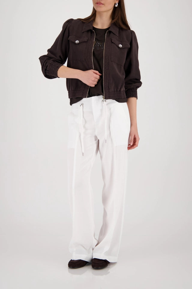 Cream Wide Leg Trousers
