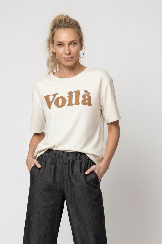 Antique White Top With Lettering