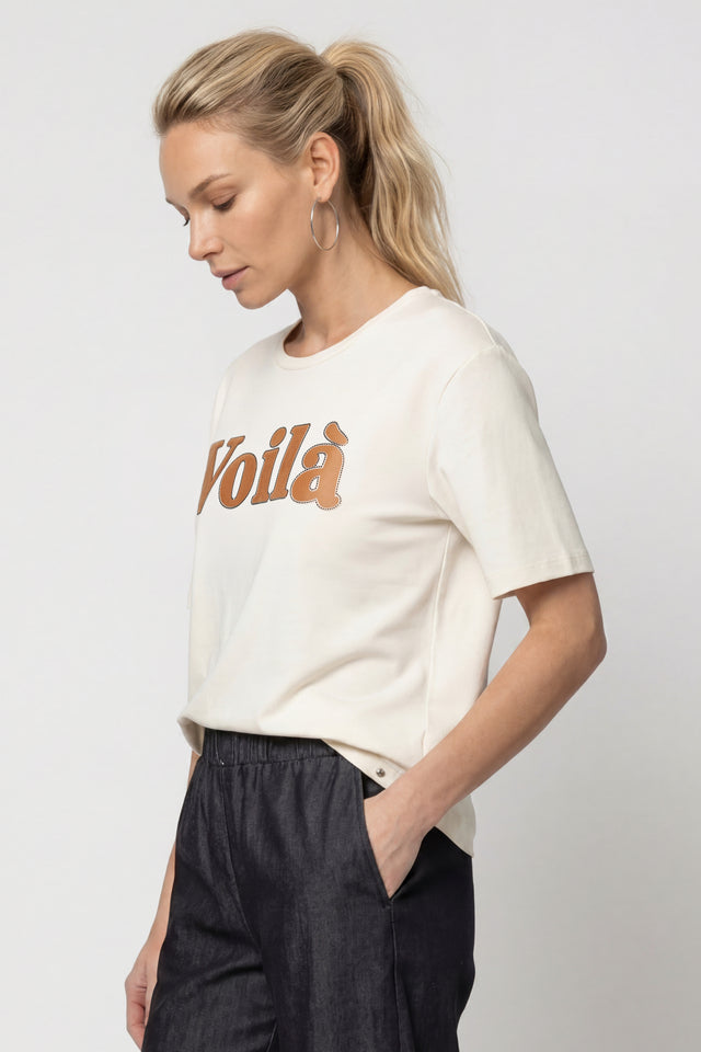 Antique White Top With Lettering