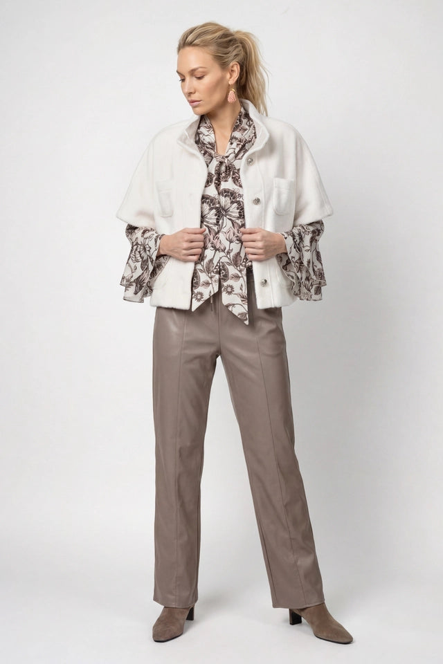 Pink And Black Butterfly Floral Blouse