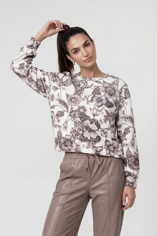 Pink And Taupe Sparkle Sweatshirt