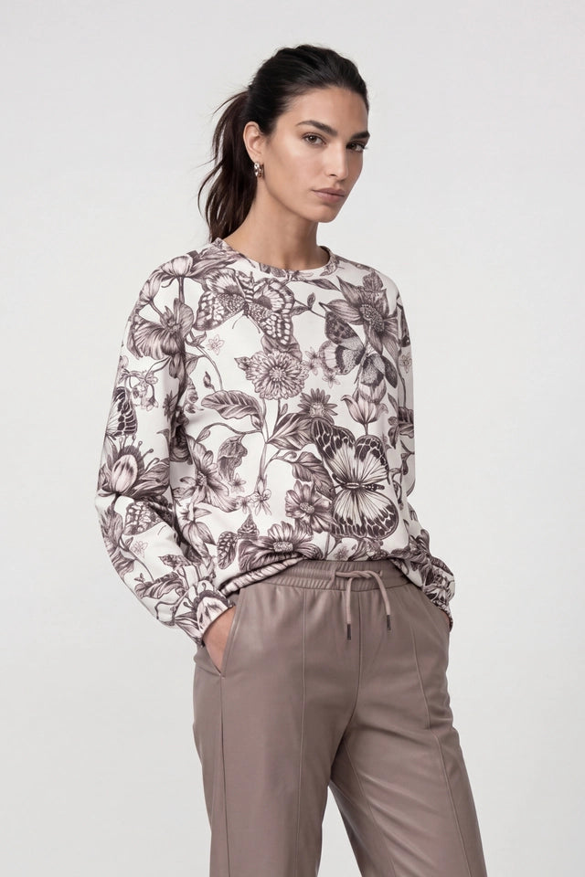 Pink And Taupe Sparkle Sweatshirt