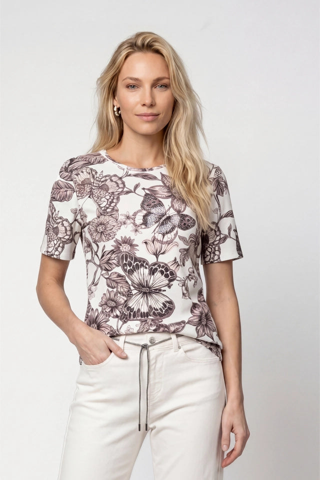 Pink And Taupe Sparkle Top