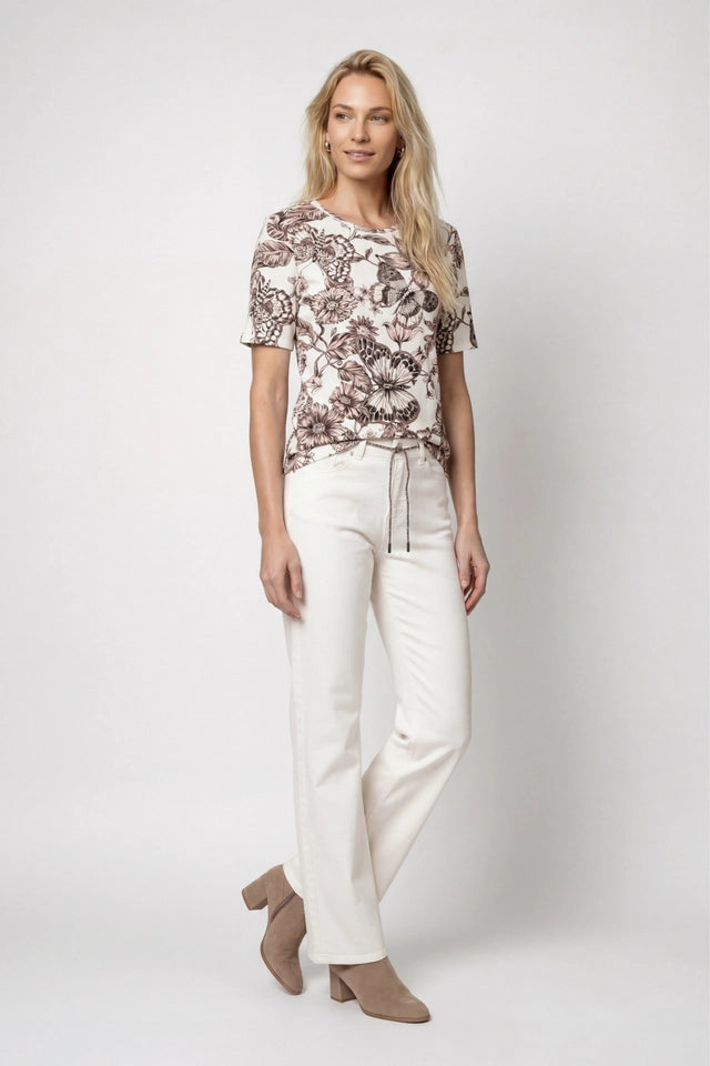 Pink And Taupe Sparkle Top