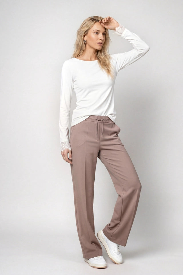 Taupe Wide Leg Jogger
