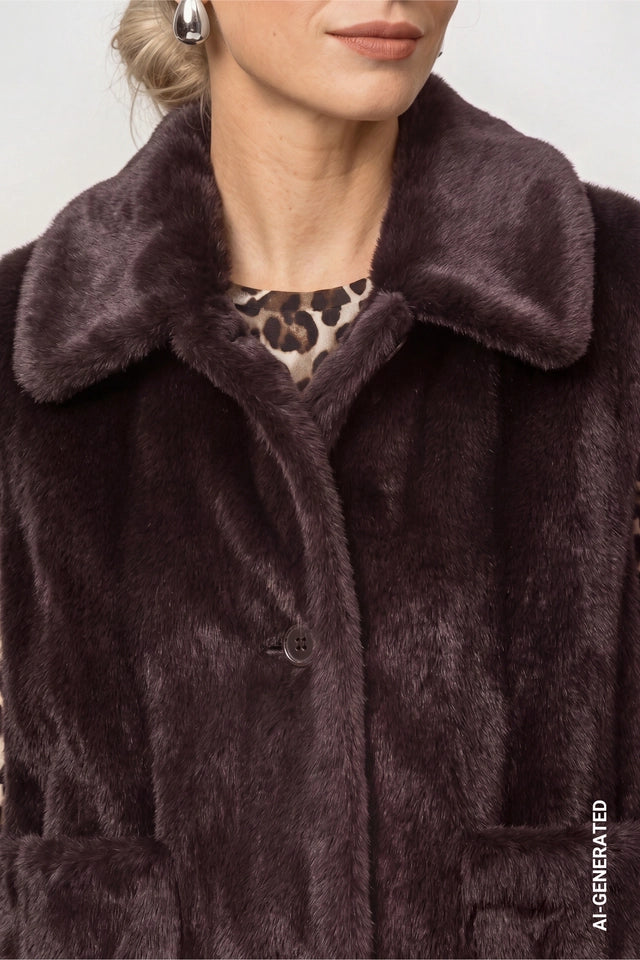 Black Coffee Reversible Faux Fur Jjacket
