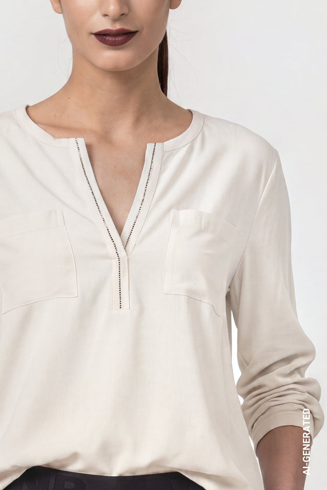 Cream Crystal Top