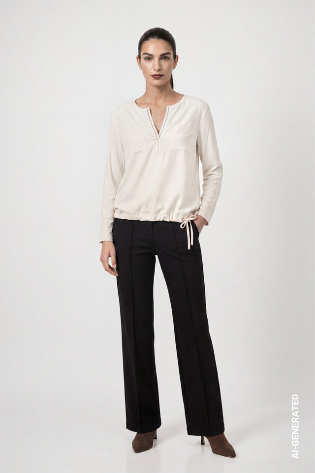 Cream Crystal Top