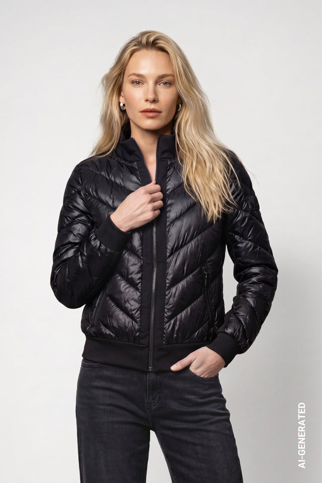 Black Jacket With Neoprene