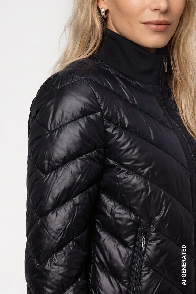 Black Jacket With Neoprene