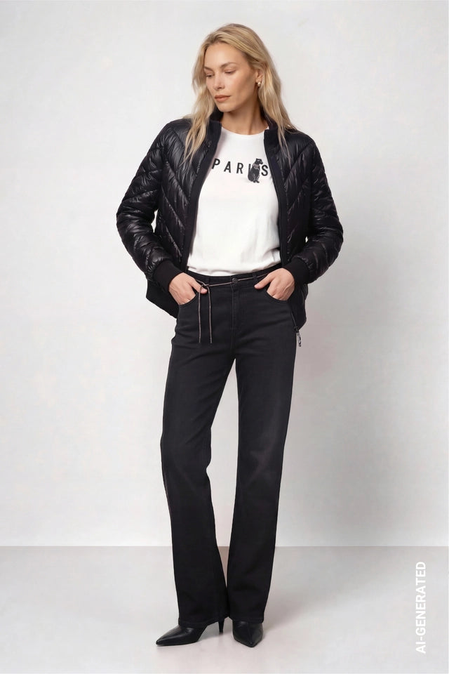 Black Jacket With Neoprene