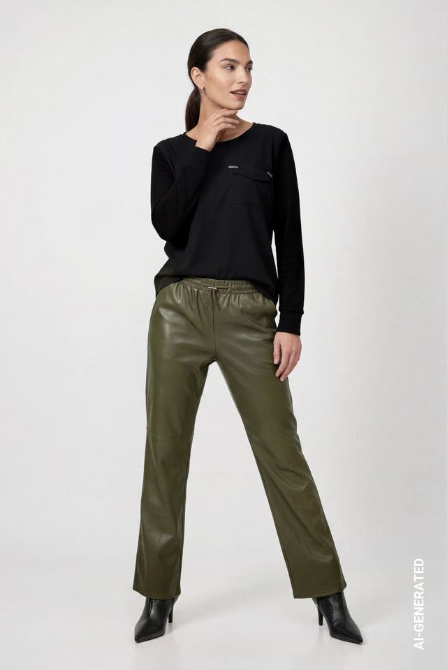Black Blouse With Jewelry Details