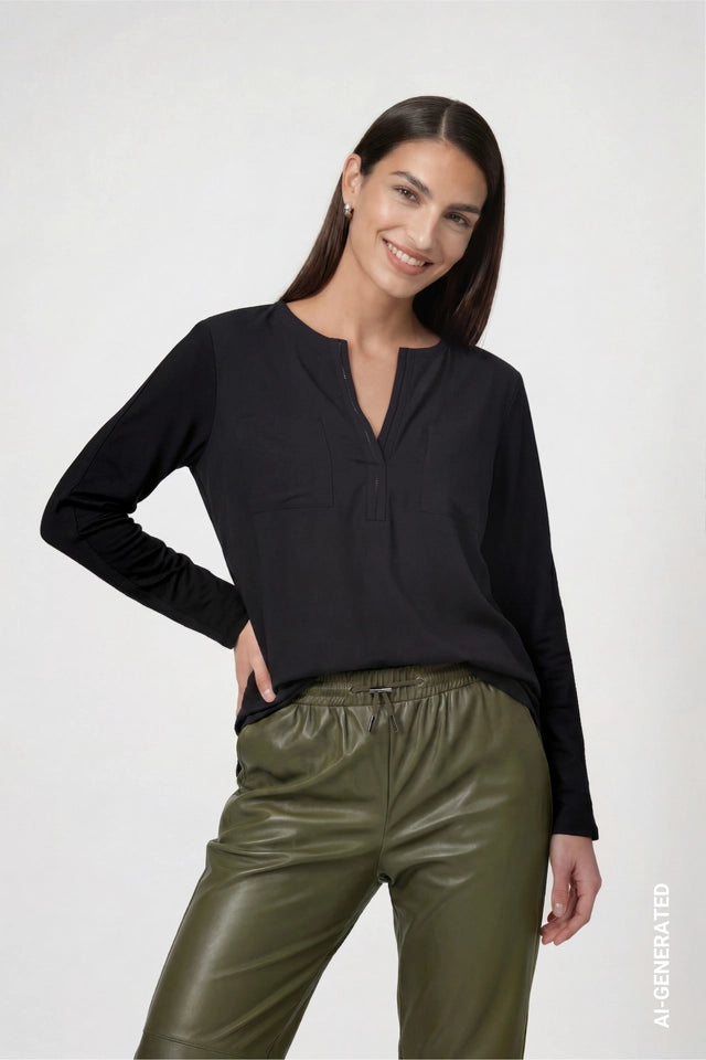 Black Blouse With Jewelry
